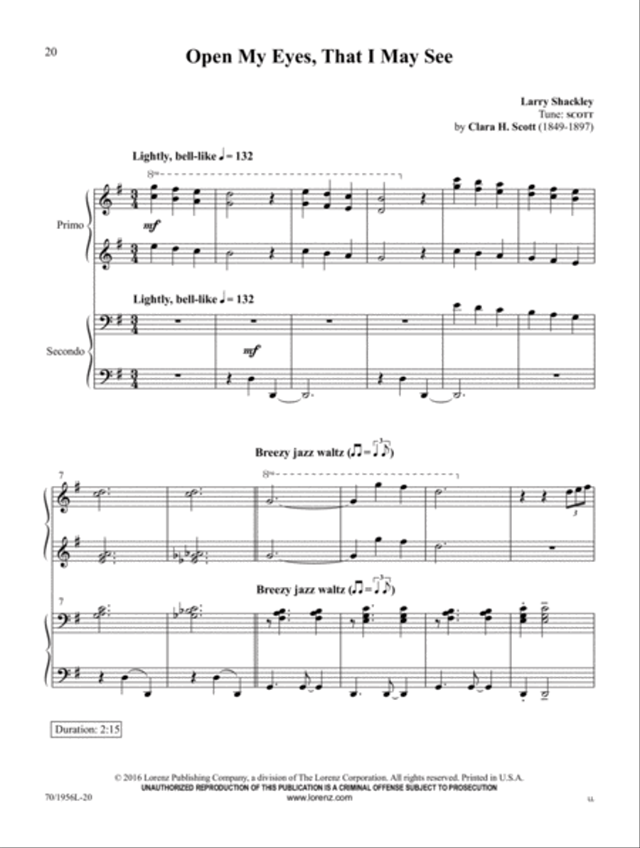 Praises and Prayers Praises and Prayers Piano Duet scores gallery preview page 14
