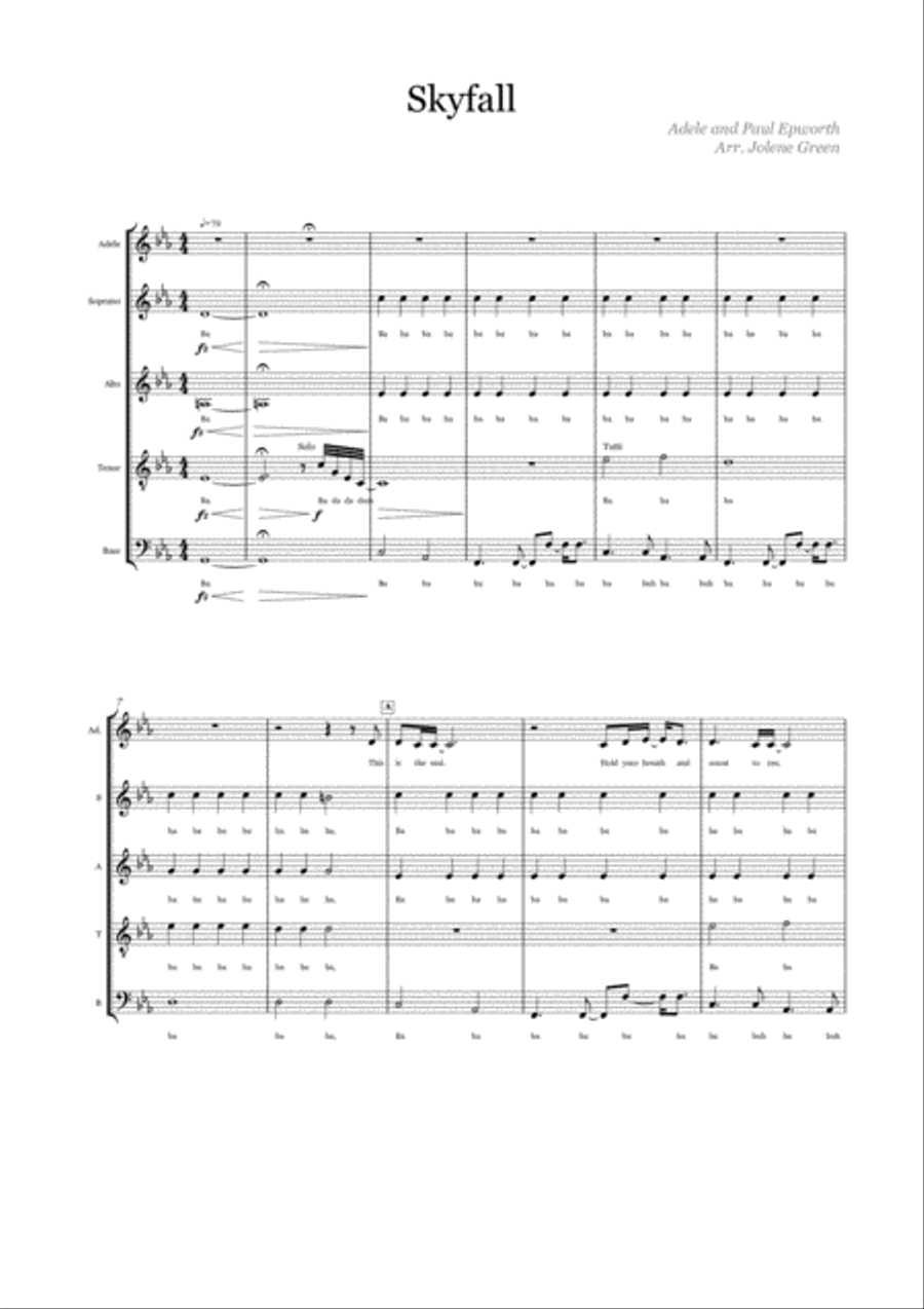 Skyfall Skyfall 4-Part scores gallery preview page 1