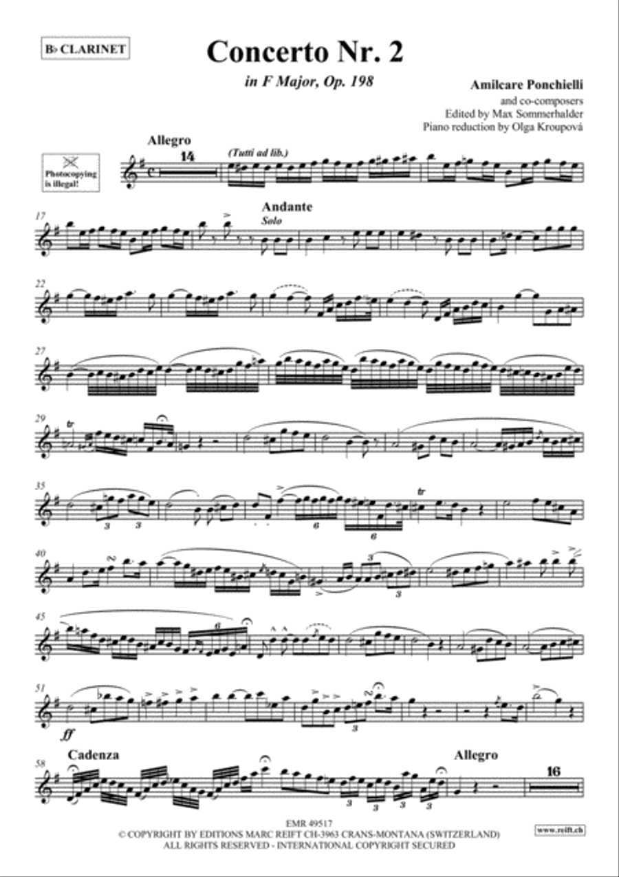 Concerto No. 2 Clarinet Solo scores gallery preview page 2