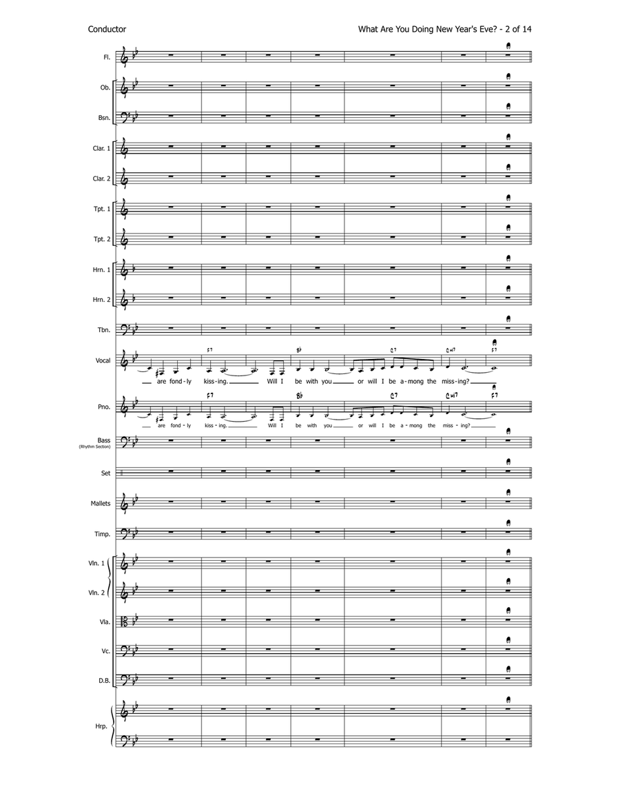 What Are You Doing New Year's Eve? Full Orchestra scores gallery preview page 4