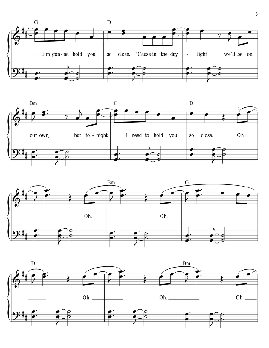 Daylight Easy Piano scores gallery preview page 3