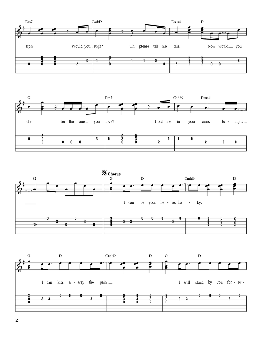 Hero Acoustic Guitar scores gallery preview page 2