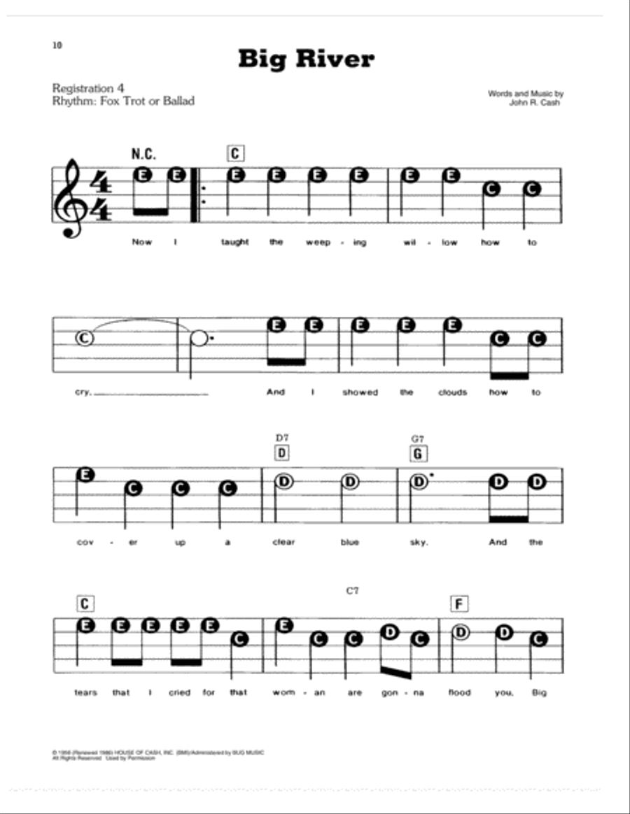 Big River Electronic Keyboard scores gallery preview page 1