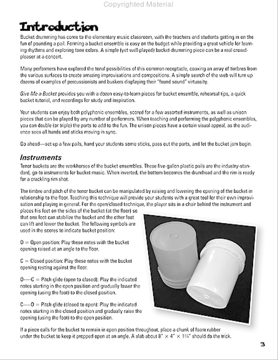 Give Me a Bucket CD scores gallery preview page 3