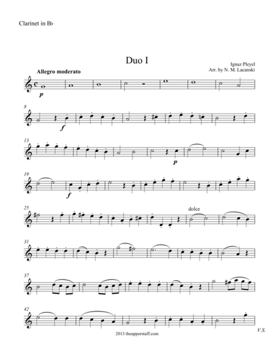 Duo #1 for Clarinet and Piano image number null