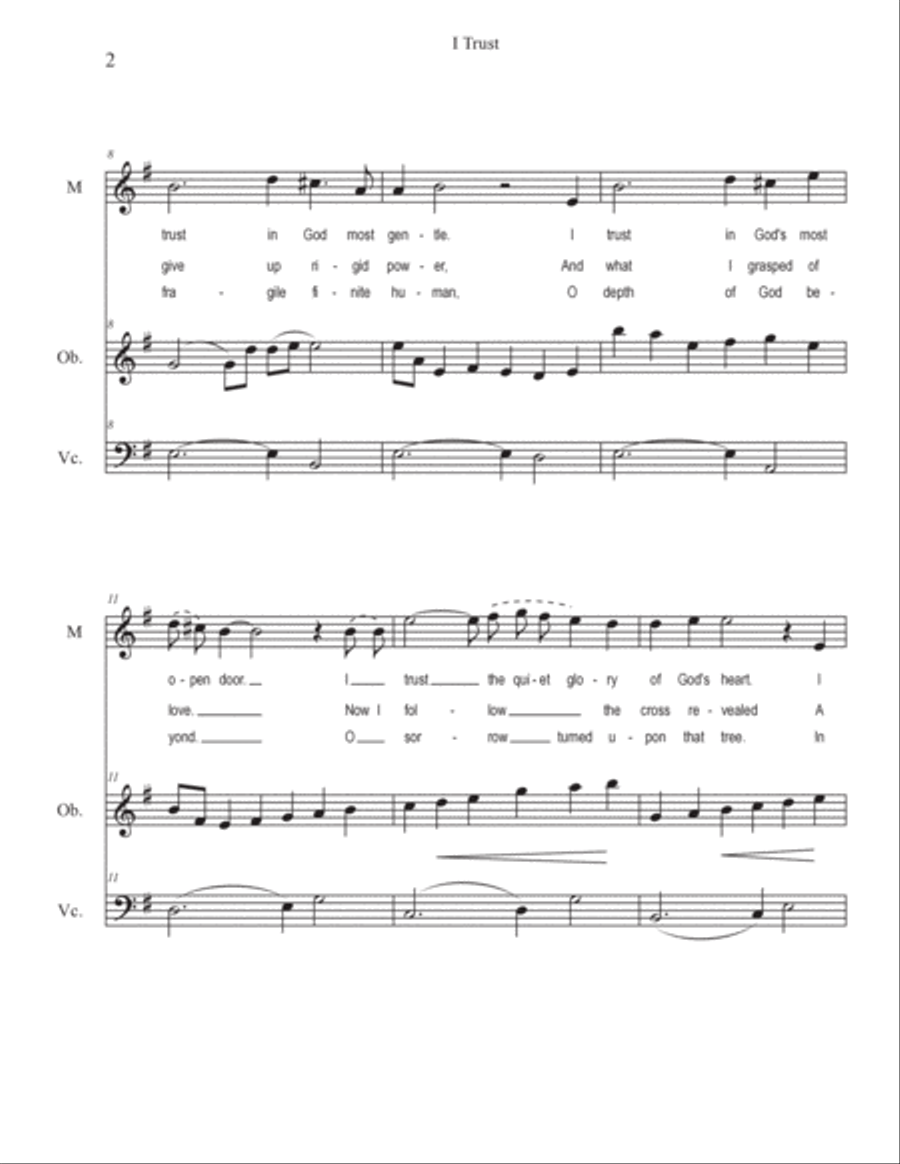 I Trust - Score Only Chamber Music scores gallery preview page 2