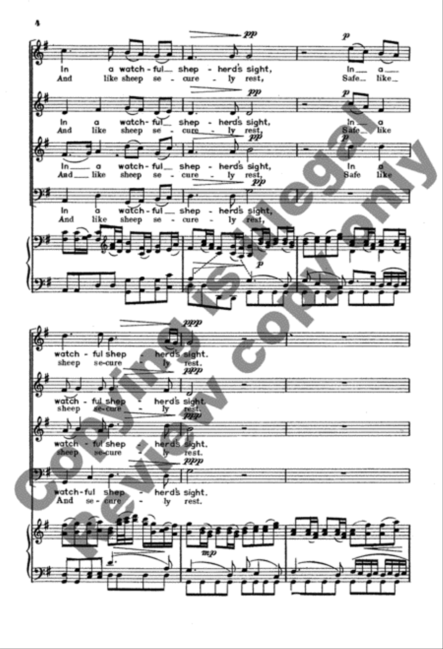 Sheep May Safely Graze 4-Part scores gallery preview page 11