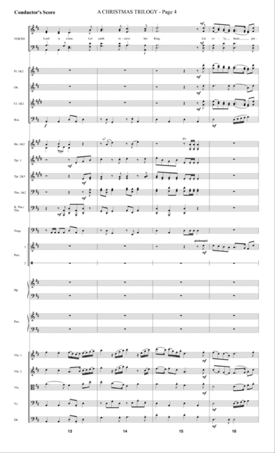 A Christmas Trilogy (from Carols For Choir And Congregation) - Score Choir scores gallery preview page 4