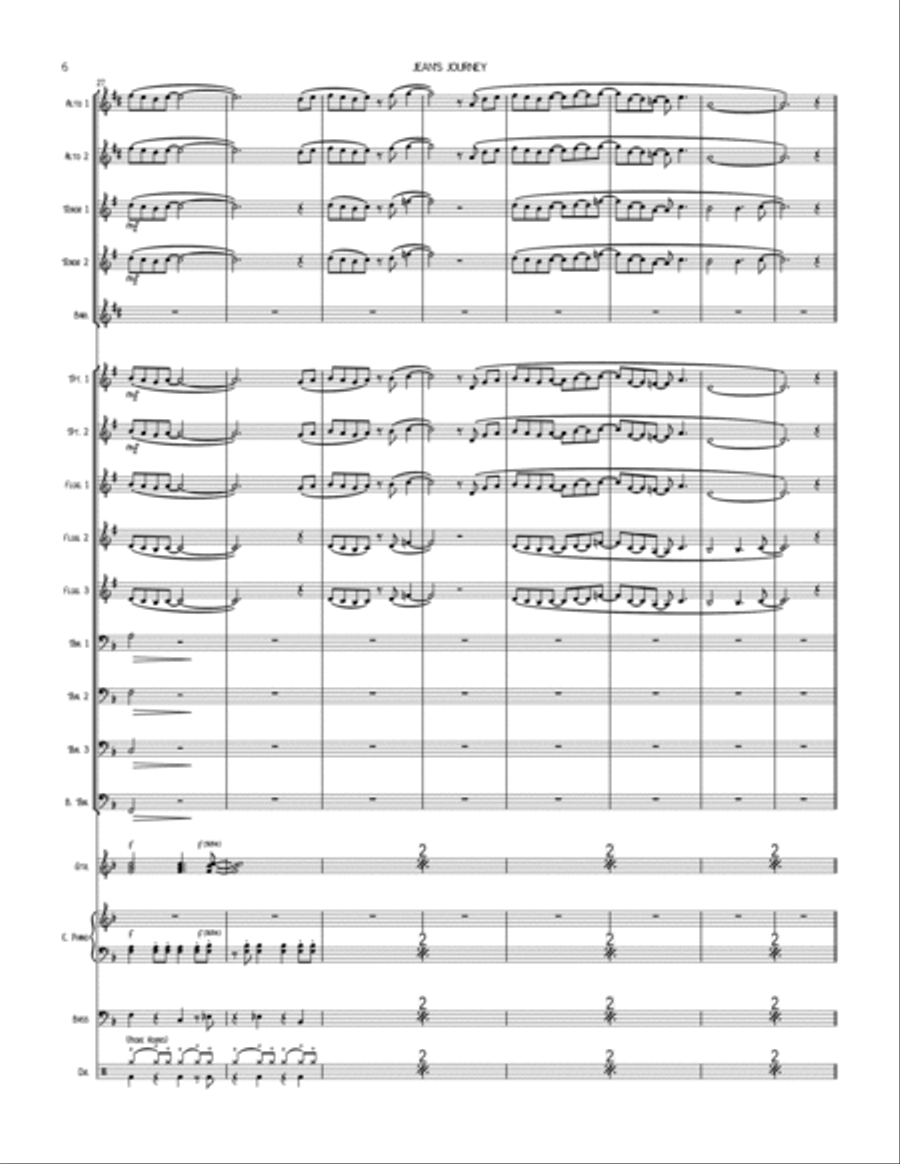 Jean's Journey Jazz Ensemble scores gallery preview page 6