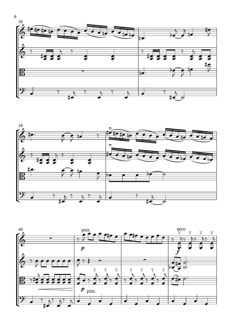 Theme From The Simpsons String Quartet scores gallery preview page 6