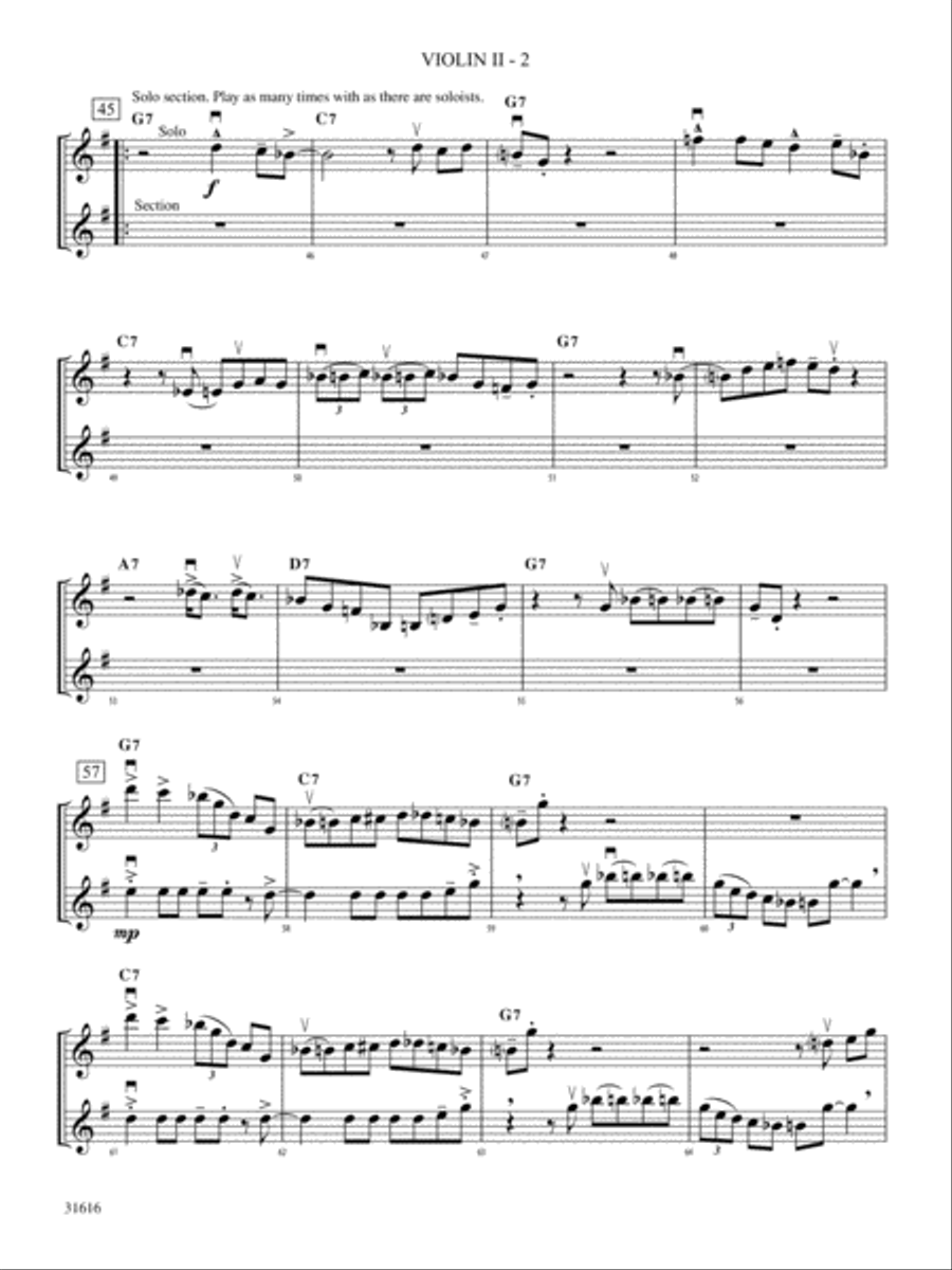 Tchefuncte Shuffle: 2nd Violin String Orchestra scores gallery preview page 2