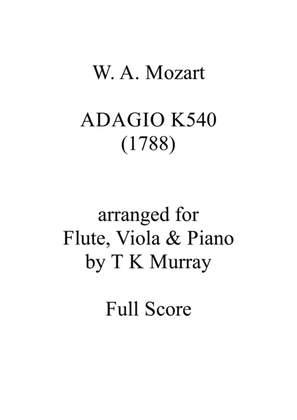 Mozart - Adagio in B minor K 540 - Flute, Viola & Piano