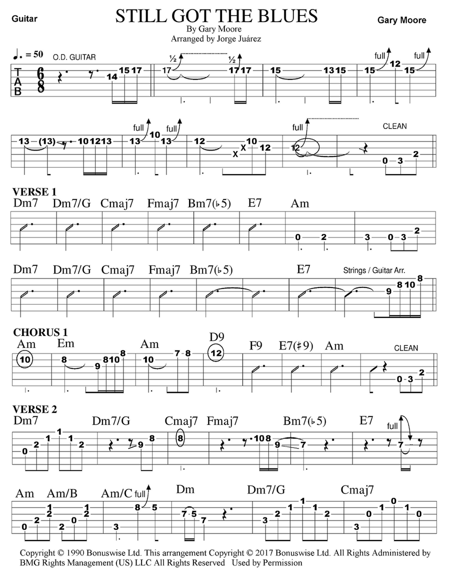 Still Got The Blues Electric Guitar scores gallery preview page 1