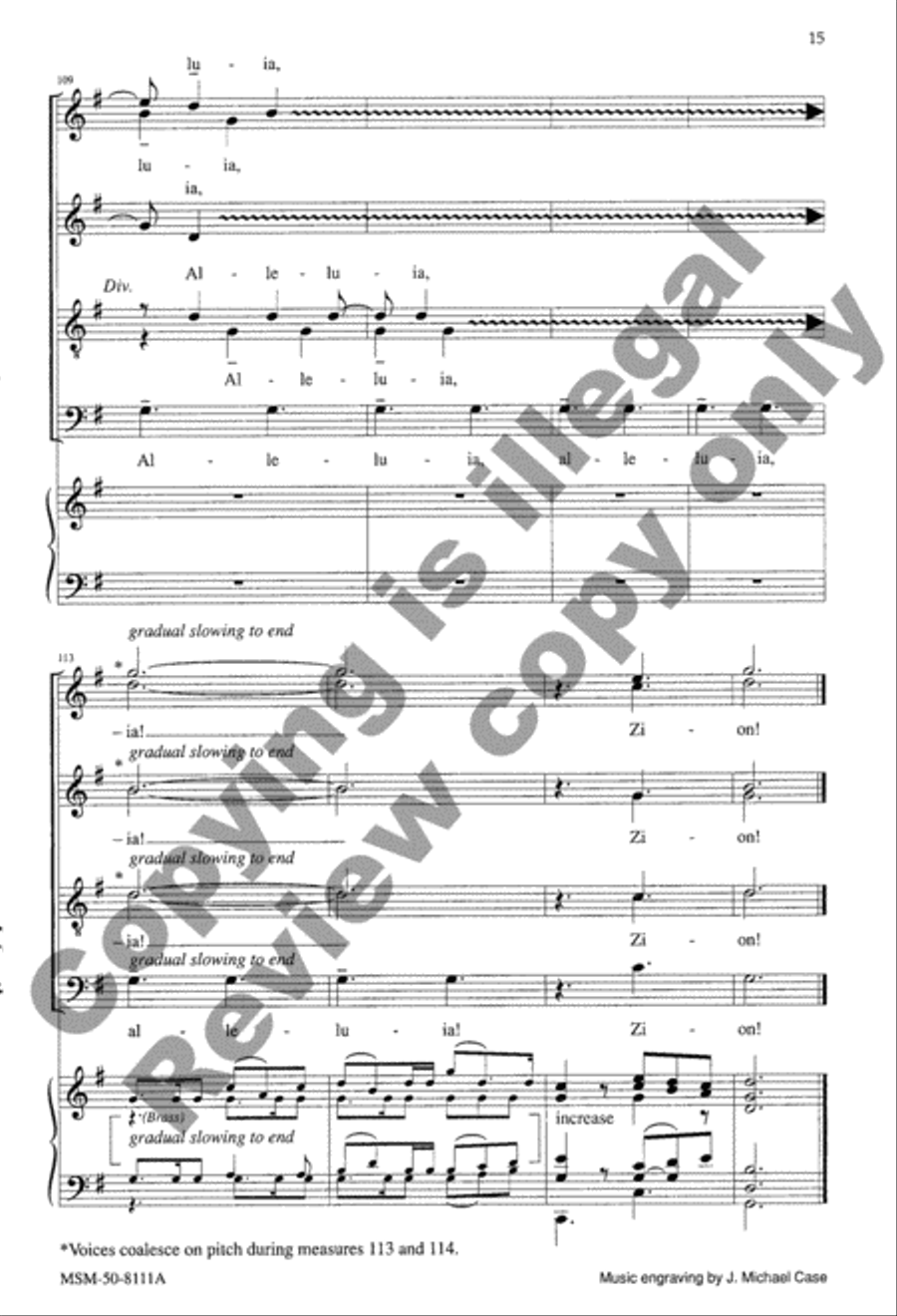 Marching to Zion (Choral Score) image number null