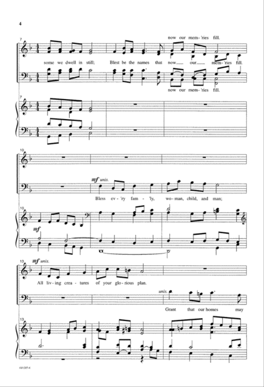 A Family Prayer 4-Part scores gallery preview page 4