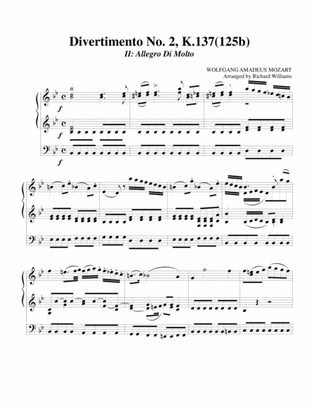 Allegro Di Molto from Divertimento No.2
