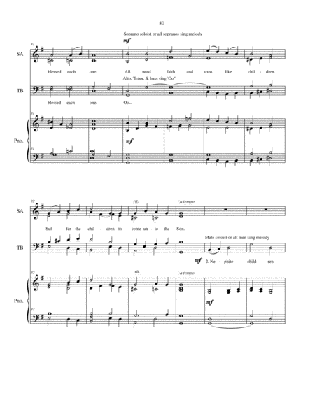 Forbid Them Not - SATB choir with piano accompaniment image number null