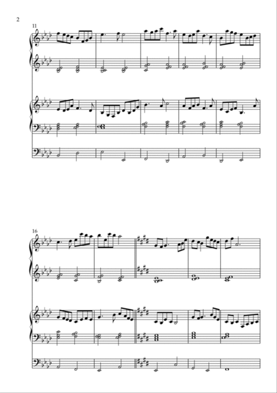 Walk With Me, Op. 108 (Organ Duet) by Vidas Pinkevicius (2022) Organ Solo scores gallery preview page 2