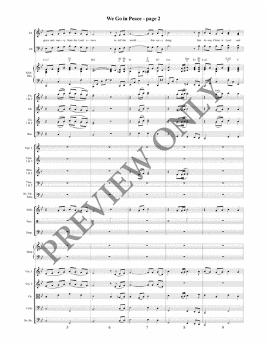 We Go in Peace 4-Part scores gallery preview page 3