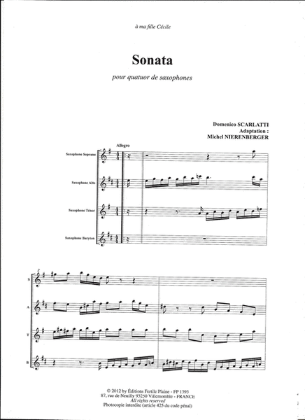 Sonate D'après Scarlatti