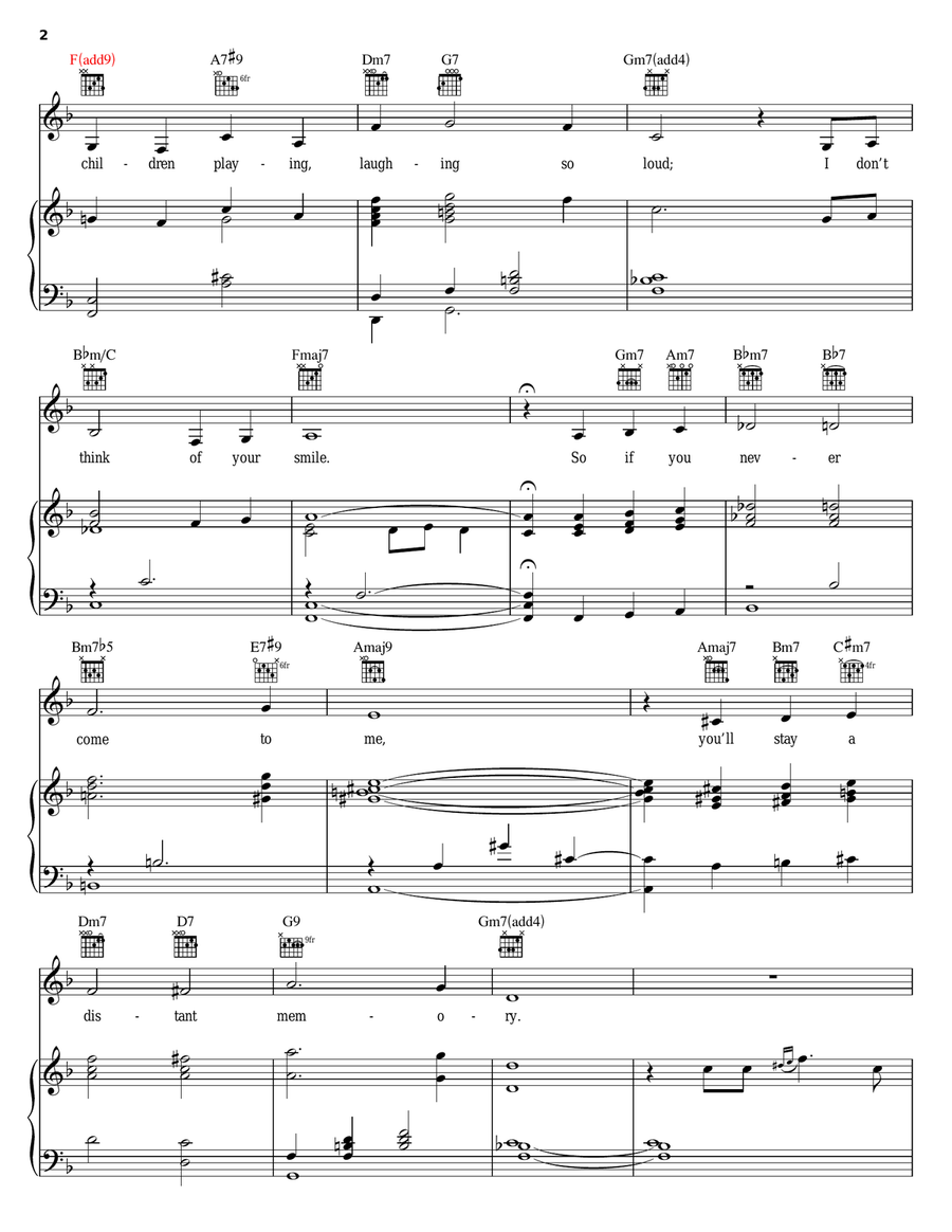 Don't Miss You At All Piano, Vocal, Guitar scores gallery preview page 2