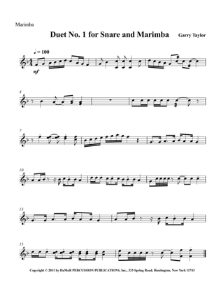 Duet No. 1 for Snare Drum & Marimba