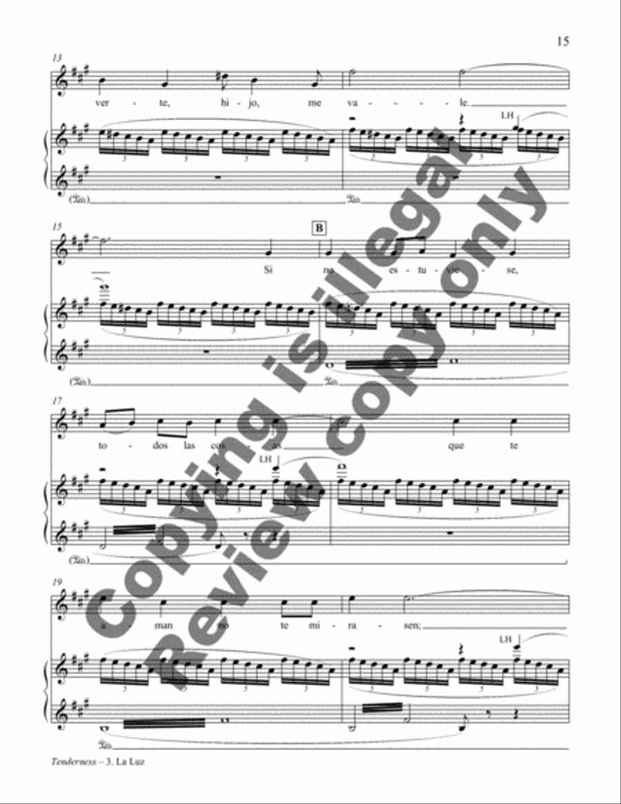 La Ternura Piano, Vocal scores gallery preview page 22