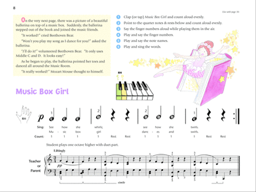 Music for Little Mozarts Recital Book, Book 1 Piano Method scores gallery preview page 4