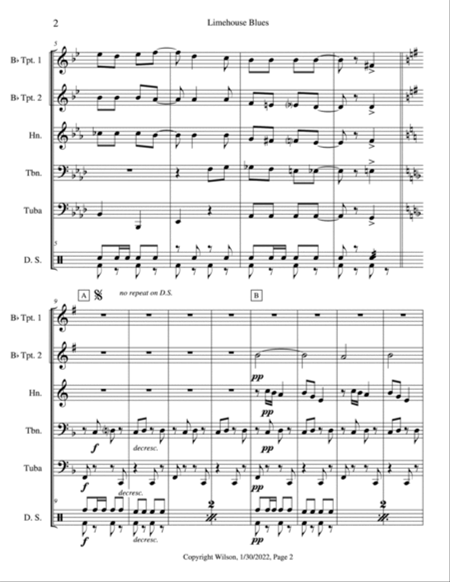 Limehouse Blues Brass Quintet scores gallery preview page 3