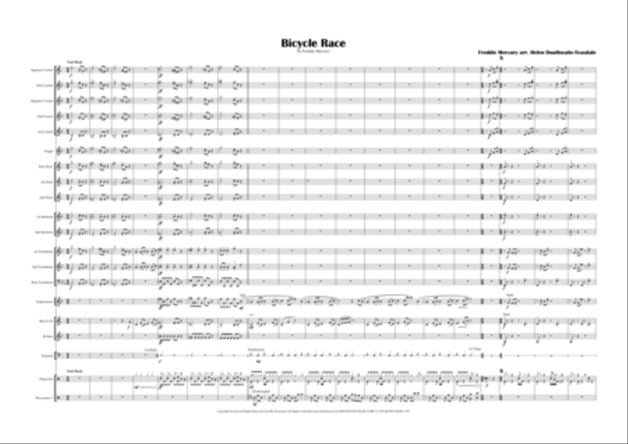 Bicycle Race Brass Band scores gallery preview page 2