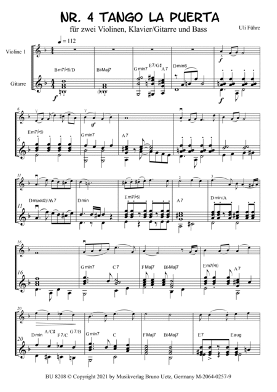 Fire-Dance, 2 Vl+Guitar Guitar scores gallery preview page 4