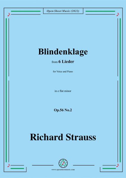 Richard Strauss-Blindenklage,in e flat minor image number null