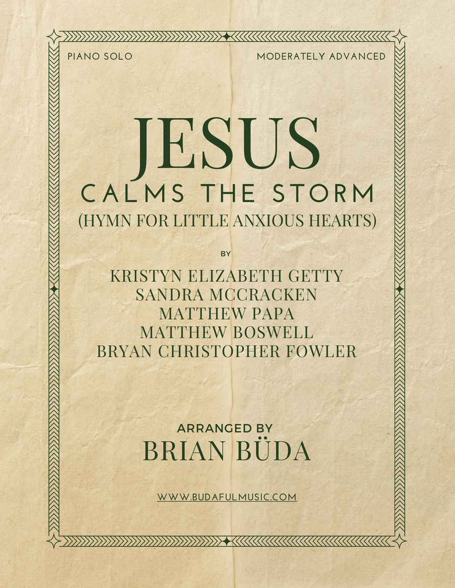 Jesus Calms The Storm (Hymn For Little Anxious Hearts) Piano Solo scores gallery preview page 1