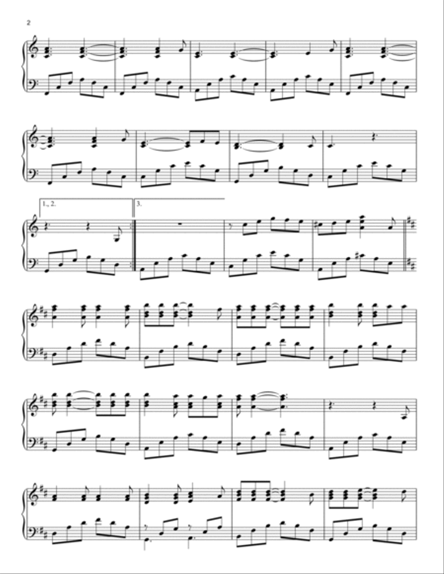 Hallelujah Piano Solo scores gallery preview page 2