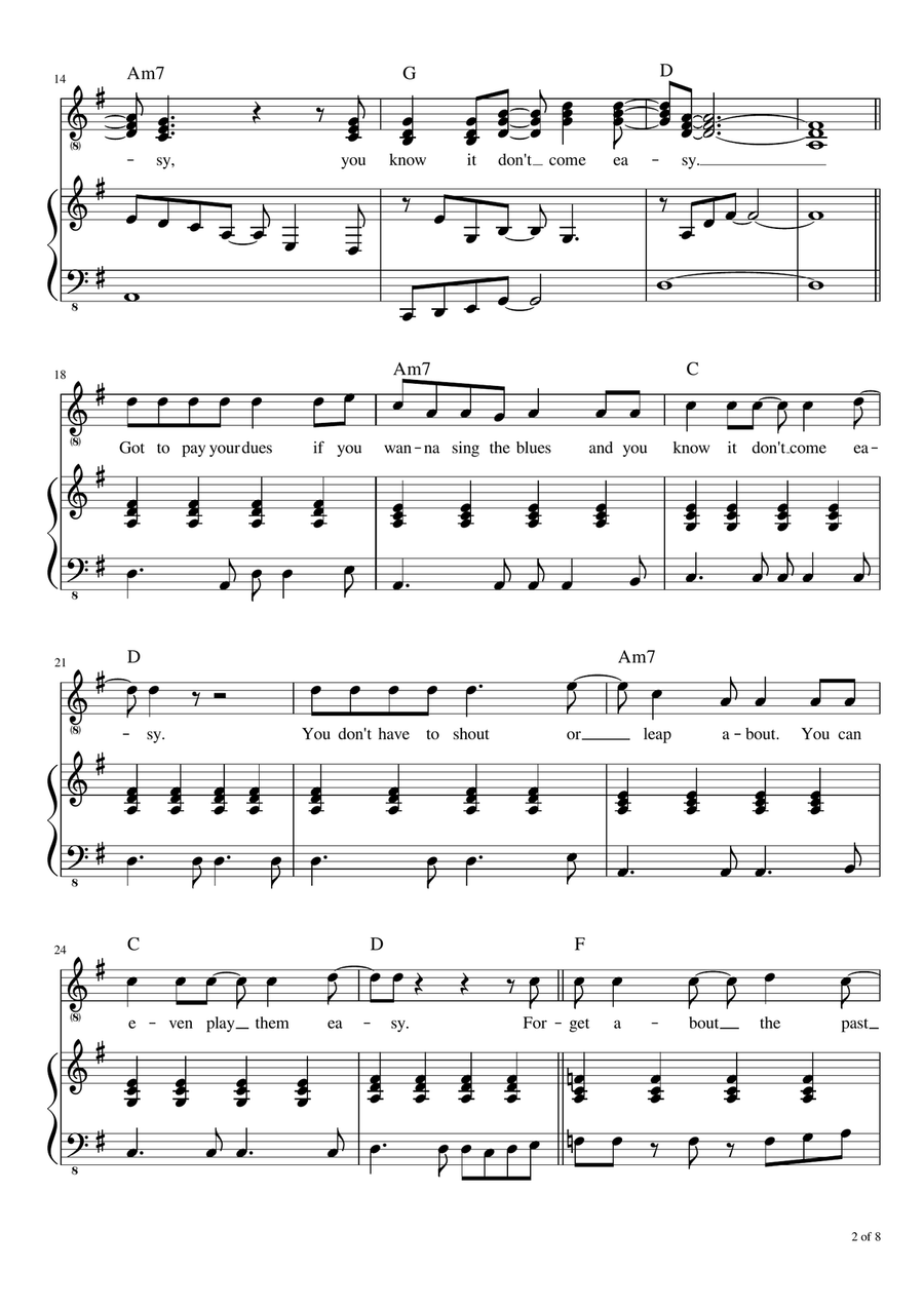 It Don't Come Easy Voice scores gallery preview page 3