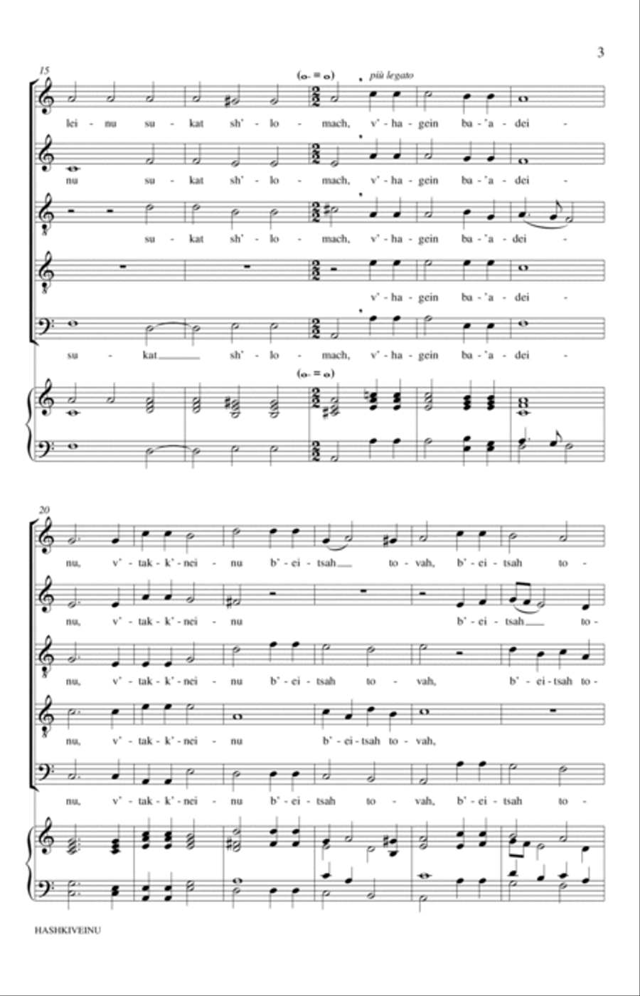Hashkiveinu Hashkiveinu 4-Part scores gallery preview page 3
