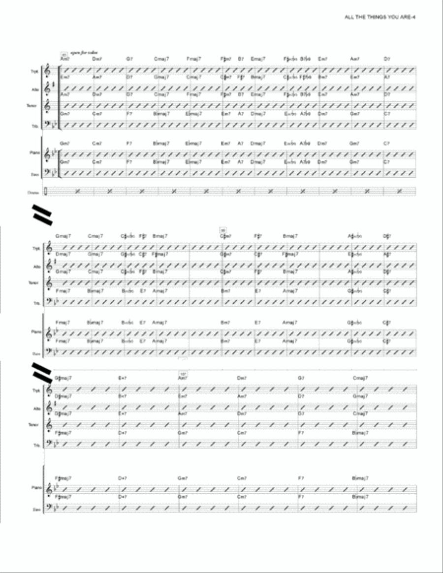 All The Things You Are Jazz Ensemble scores gallery preview page 5