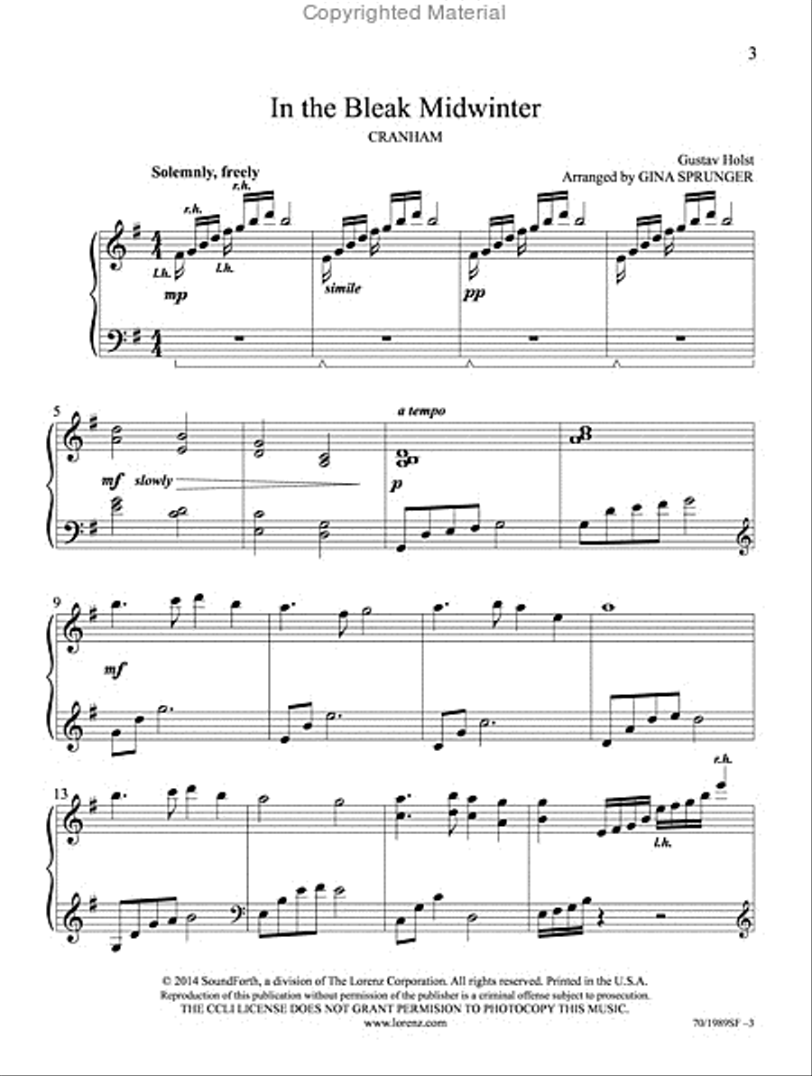 A Fireside Christmas Piano Solo scores gallery preview page 3