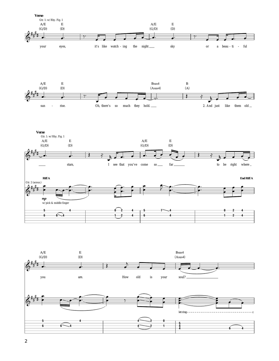 I Won't Give Up Acoustic Guitar scores gallery preview page 2