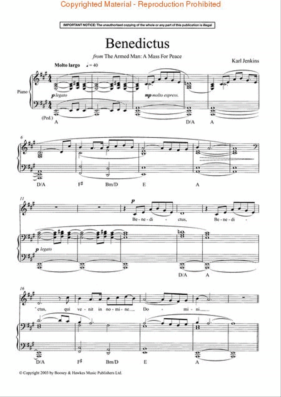 Benedictus Voice Solo scores gallery preview page 2