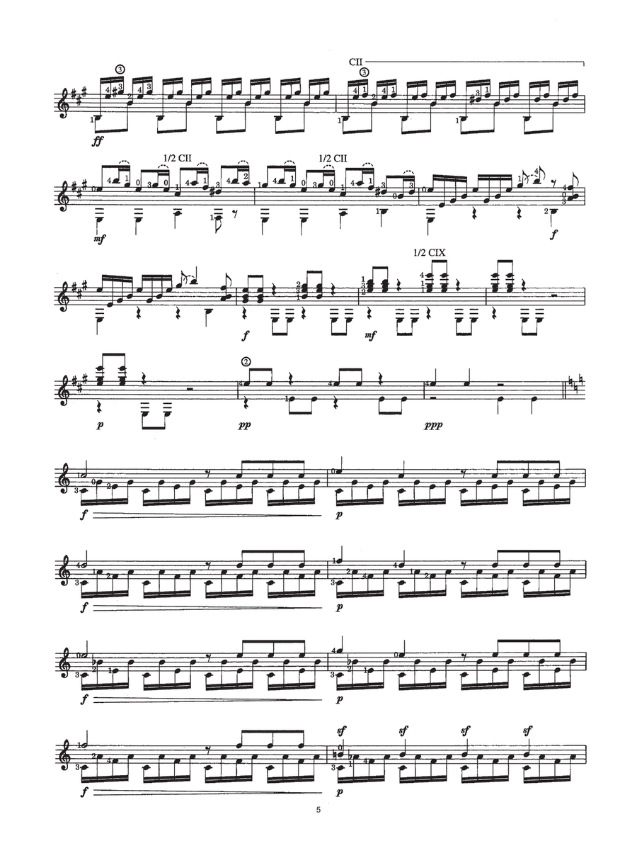 Grande Overture Op. 61 Acoustic Guitar scores gallery preview page 5