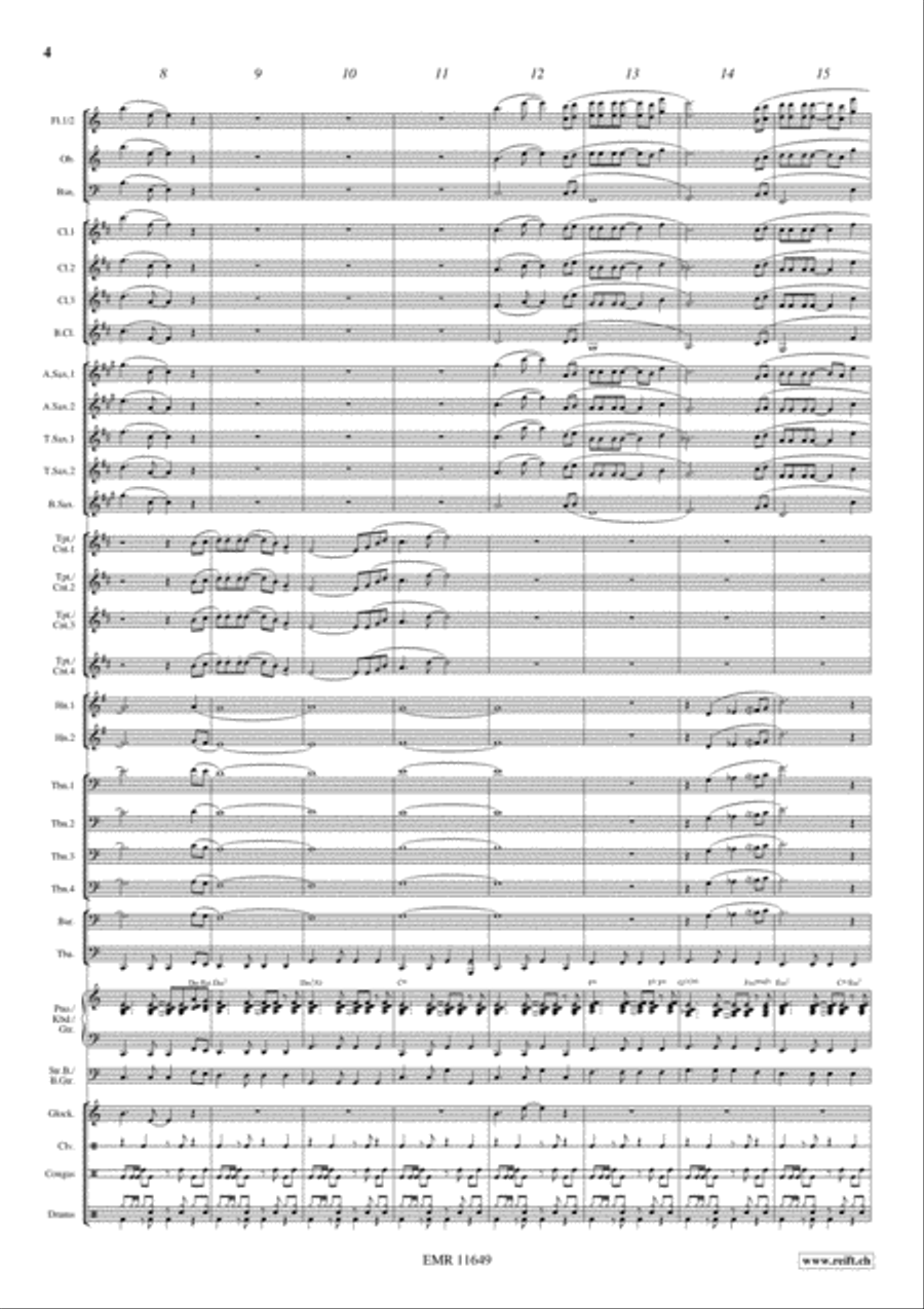 Cuban Romance Concert Band scores gallery preview page 5
