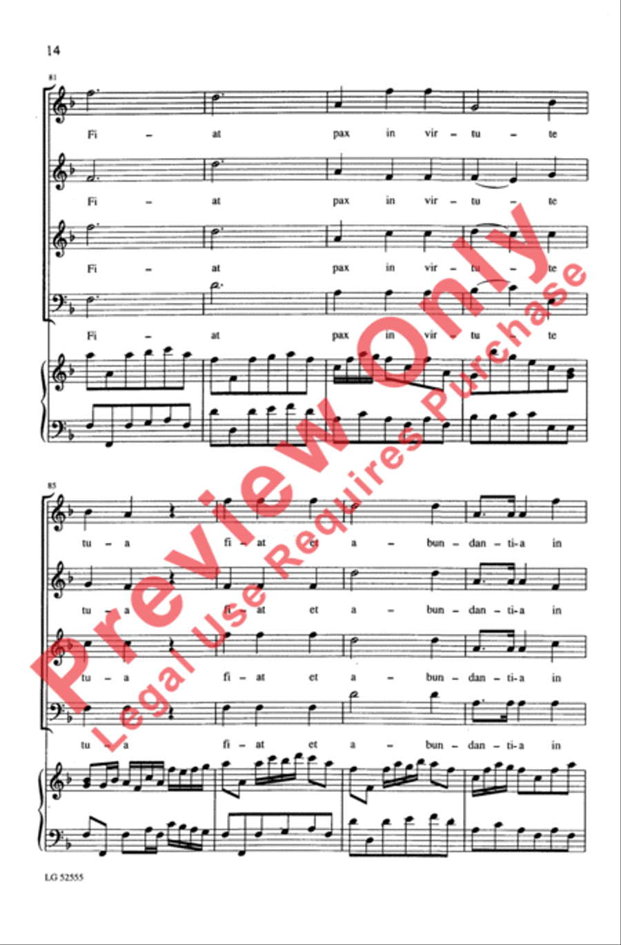 Laetatus Sum 4-Part scores gallery preview page 14