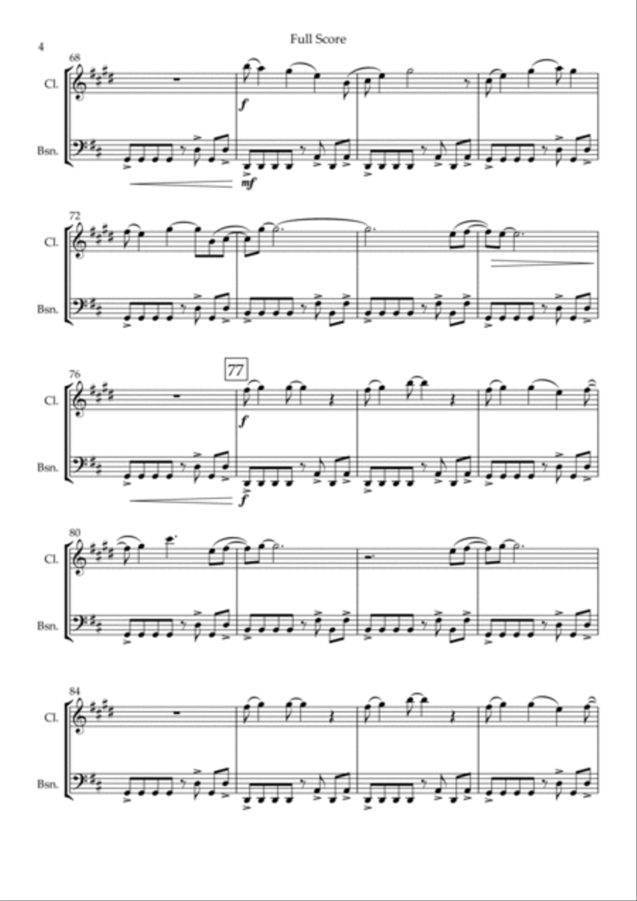 Without You Woodwind Duet scores gallery preview page 4