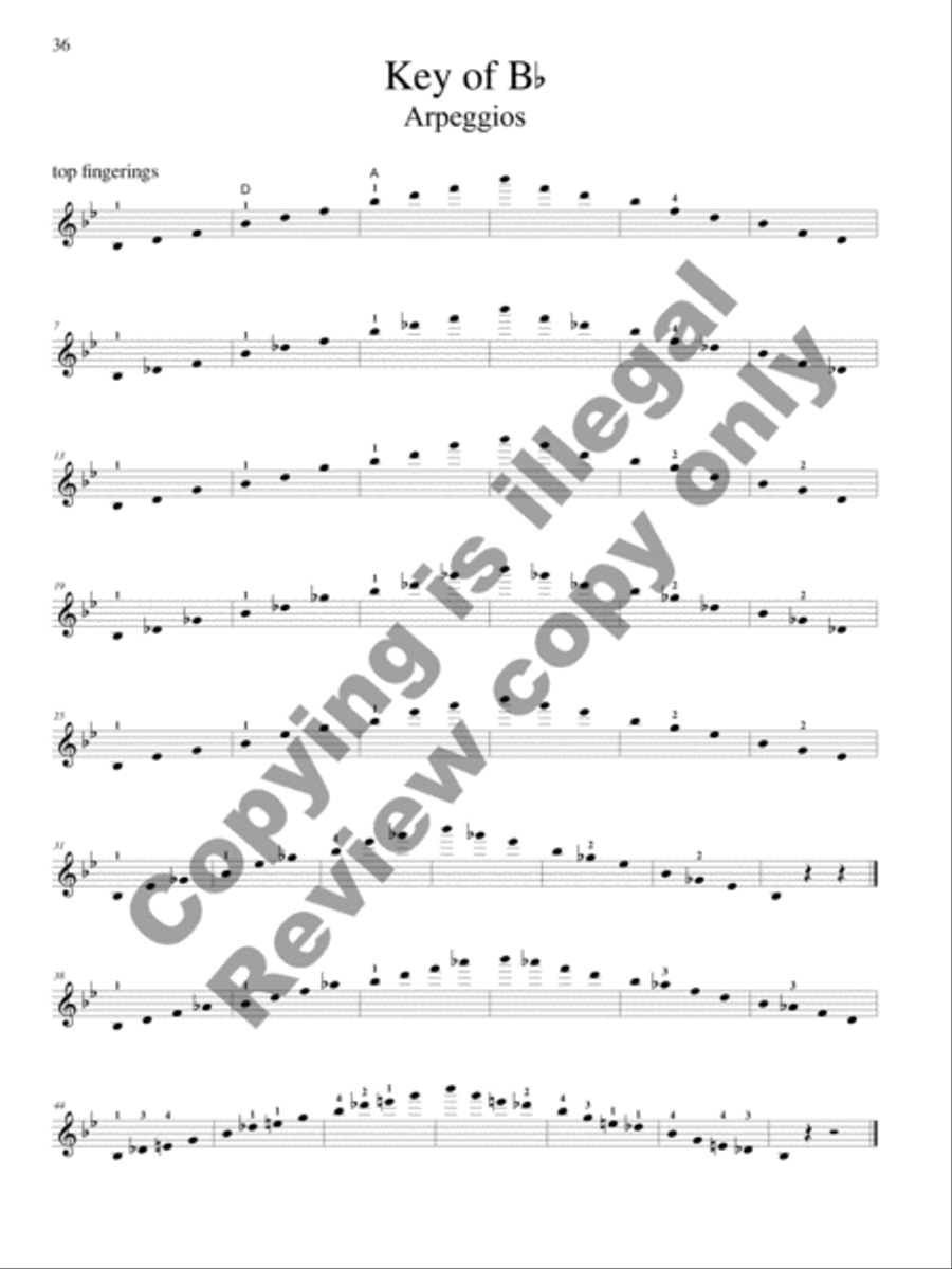 Scales and Arpeggios with Shifting Practice: Violin Violin scores gallery preview page 11