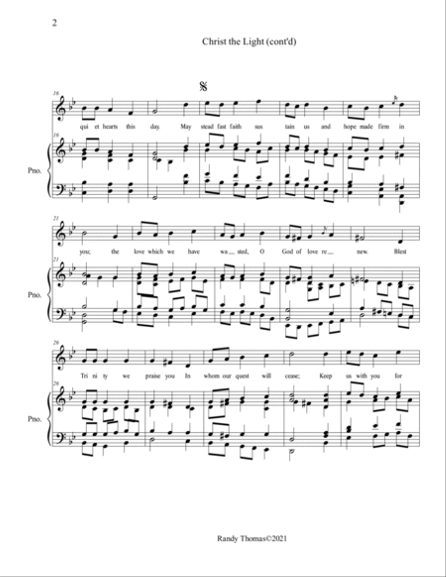 O Christ the Light of Heaven Voice scores gallery preview page 2