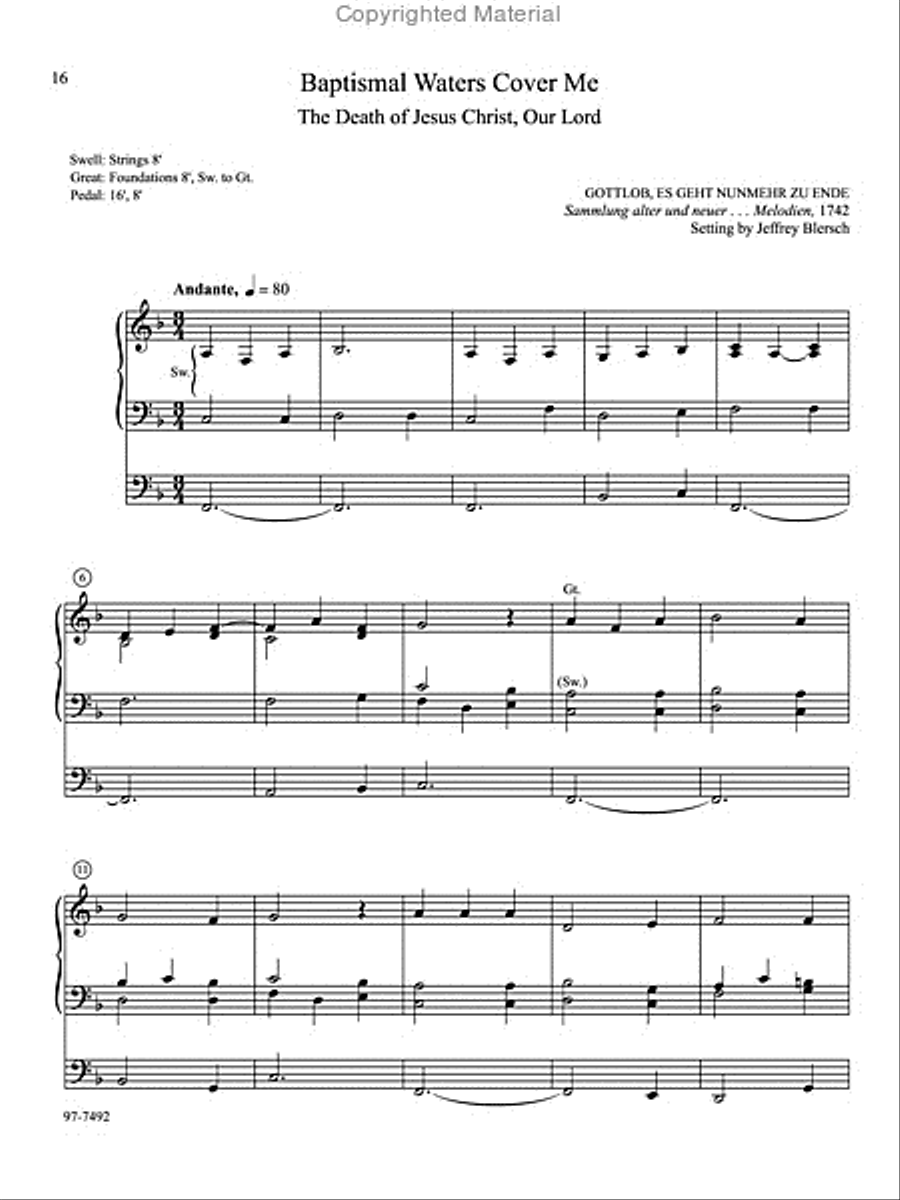 Musica Sacra: Easy Hymn Preludes for Organ, Vol. 8 Organ scores gallery preview page 7