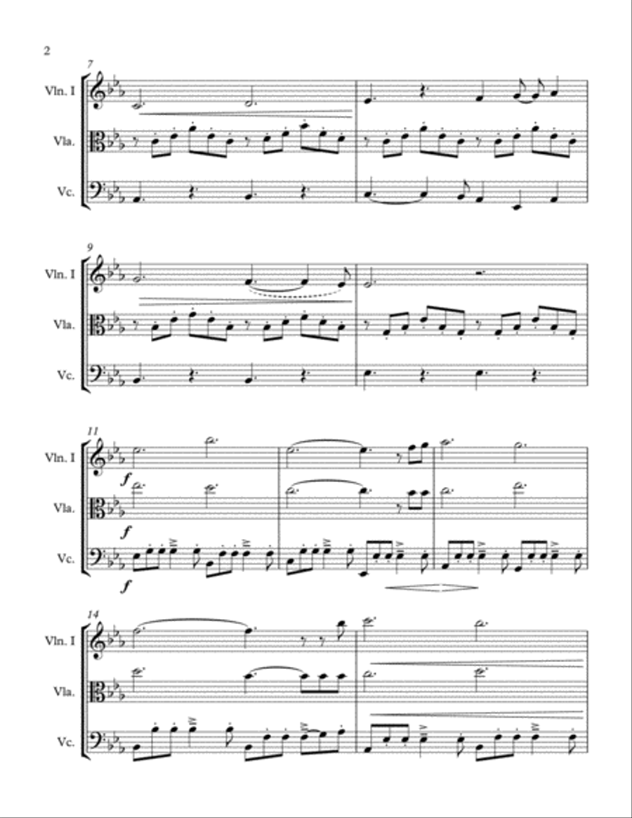 Can't Help Falling In Love String Trio scores gallery preview page 3