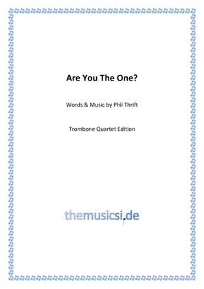 Book cover for Are You The One? for Trombone Quartet