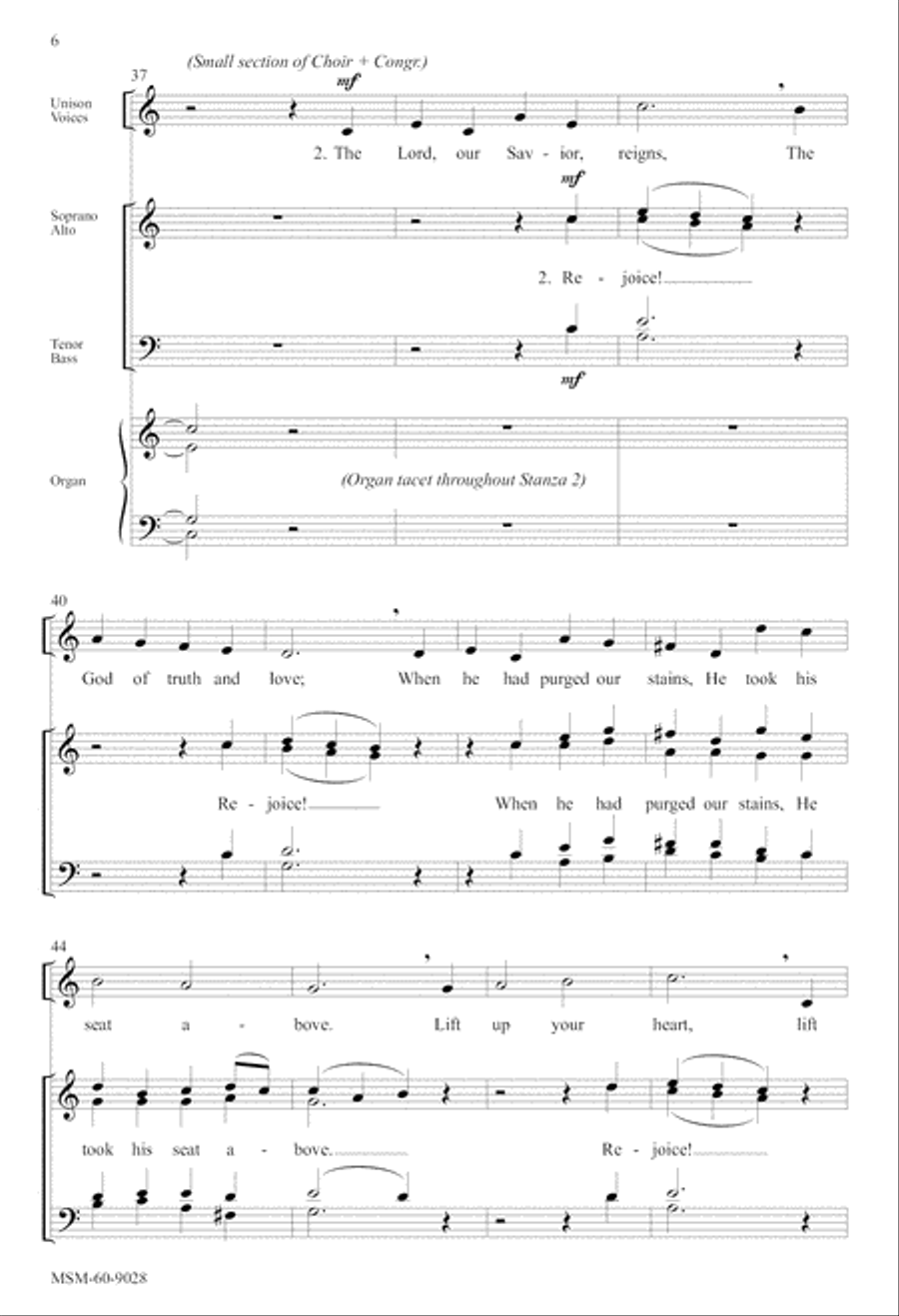 Rejoice, the Lord is King! 4-Part scores gallery preview page 5